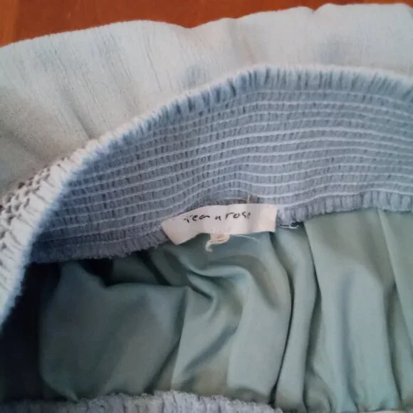 Tea n Rose Sage Green tiered Dress Size Large #0186 - Picture 8 of 12